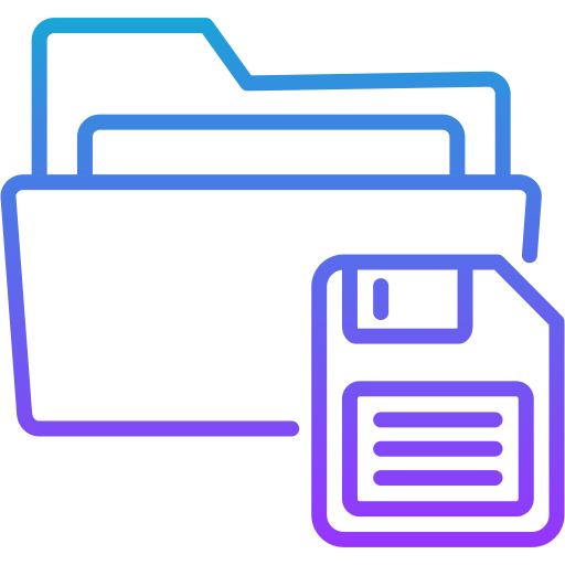 Save folder Generic gradient outline icon