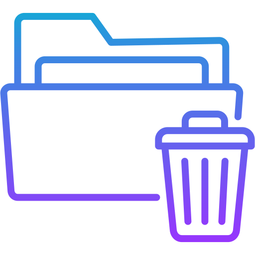 Trash folder Generic gradient outline icon