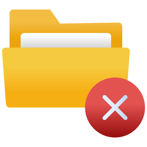 Remove folder Generic gradient fill icon