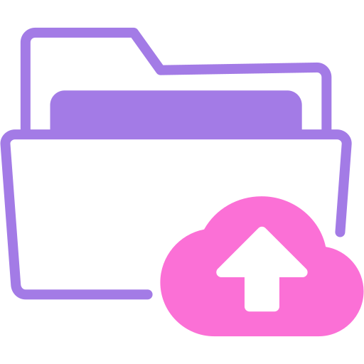 Cloud upload Generic color fill icon