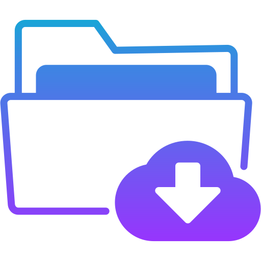 téléchargement dans le cloud Generic gradient fill Icône