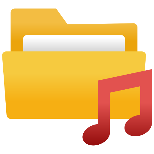 Music folder Generic gradient fill icon
