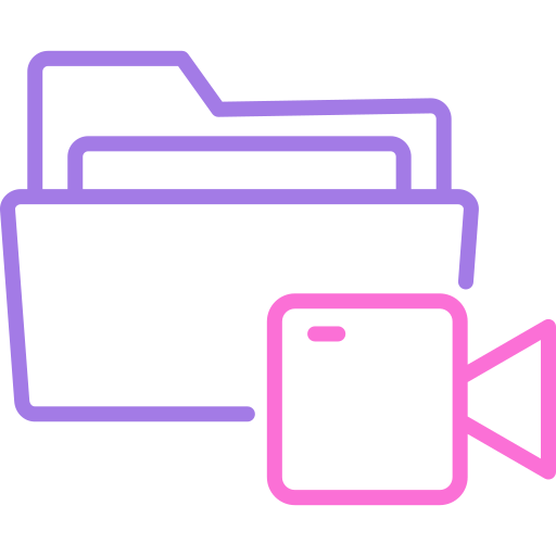 Video folder Generic color outline icon