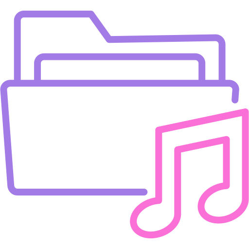 folder muzyczny Generic color outline ikona