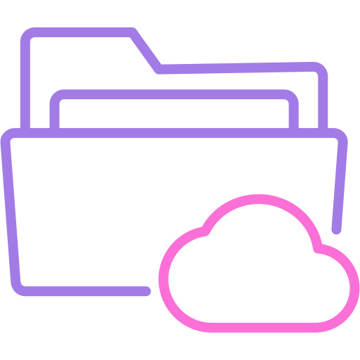 Cloud folder Generic color outline icon