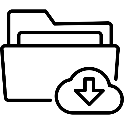 클라우드 다운로드 Generic black outline icon