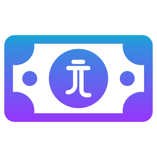 New taiwan dollar Generic gradient fill icon
