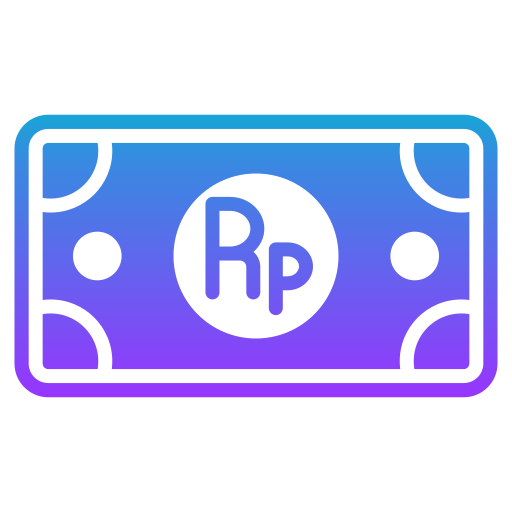 Indonesian rupiah Generic gradient fill icon