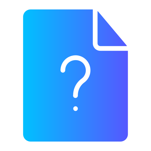 vragenblad Generic gradient fill icoon