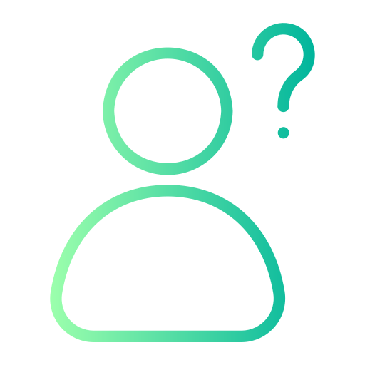 vraag Generic gradient outline icoon