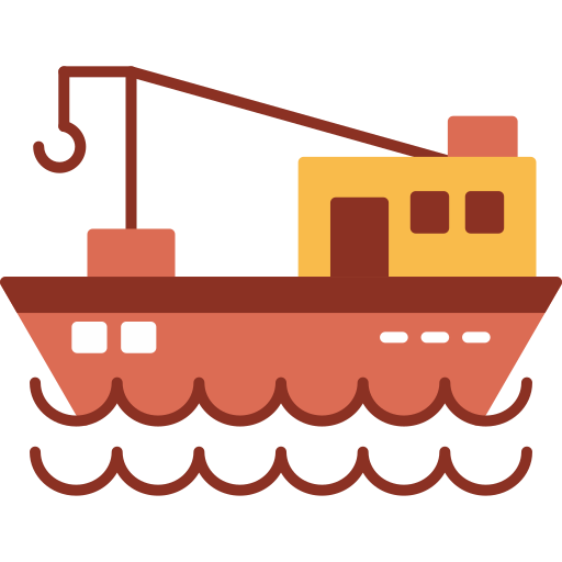 barco de pesca Generic color fill icono