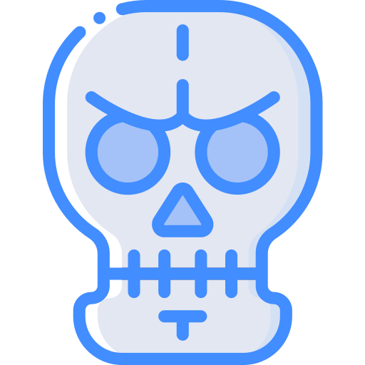 Skull Basic Miscellany Blue icon