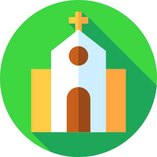 iglesia Flat Circular Flat icono