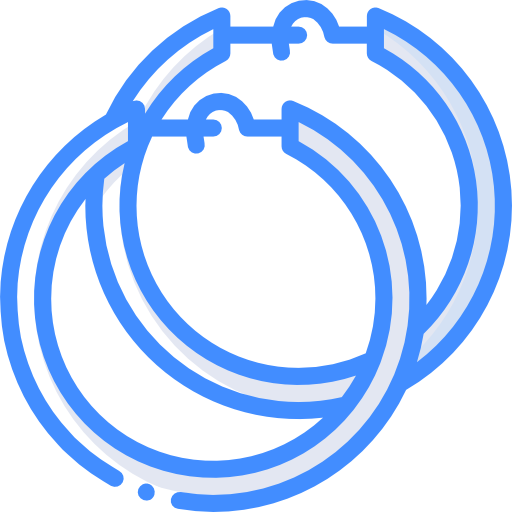 runde ohrringe Basic Miscellany Blue icon