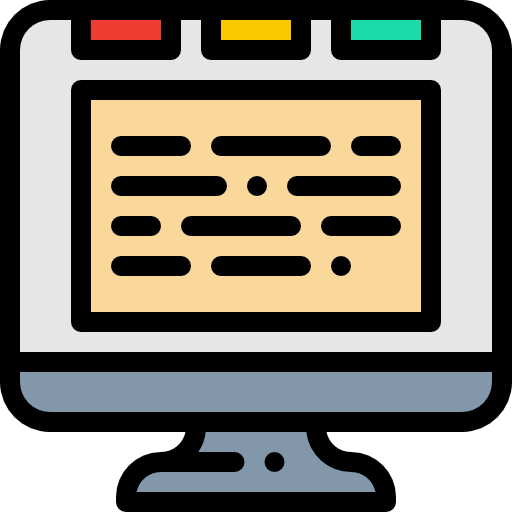 コンピューター Detailed Rounded Lineal color icon