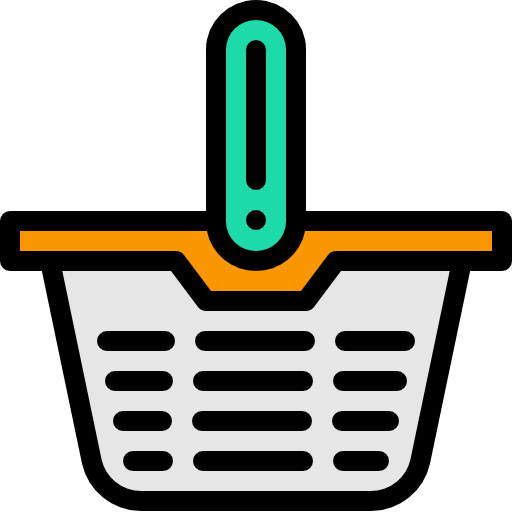 Basket Detailed Rounded Lineal color icon