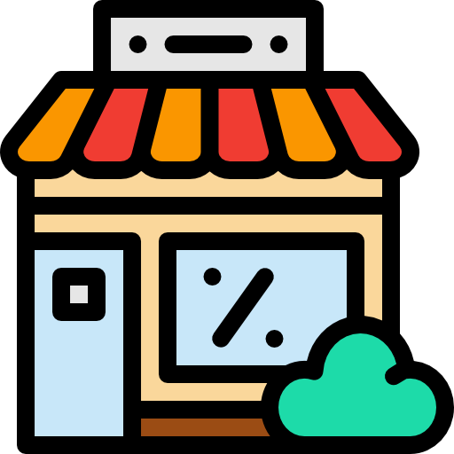 Shop Detailed Rounded Lineal color icon