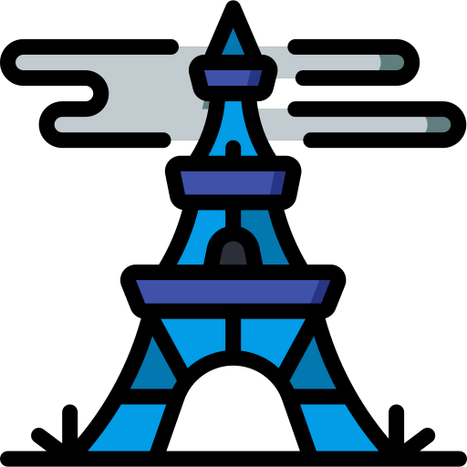 tour eiffel Basic Miscellany Lineal Color Icône