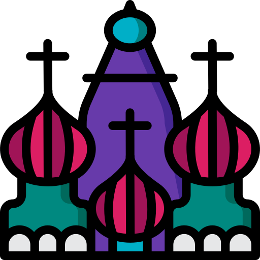 cathédrale saint-basile Basic Miscellany Lineal Color Icône