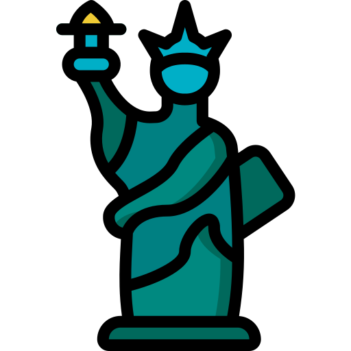 Статуя Свободы Basic Miscellany Lineal Color иконка