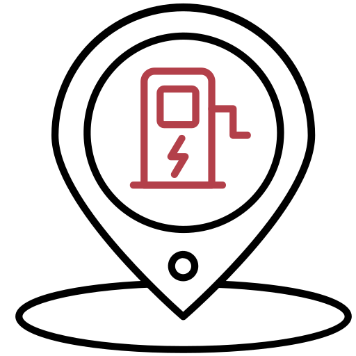 Зарядная станция Generic color outline иконка