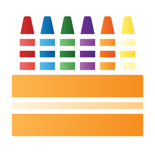 lápiz de color Generic gradient fill icono