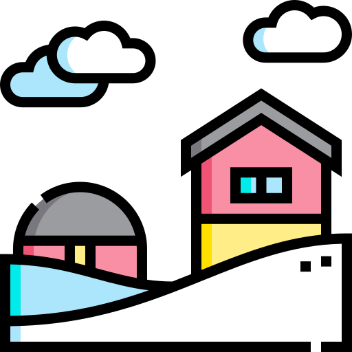 Дом Detailed Straight Lineal color иконка