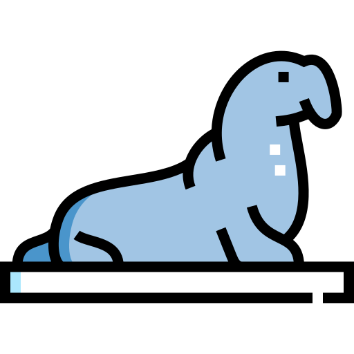 Морской слон Detailed Straight Lineal color иконка