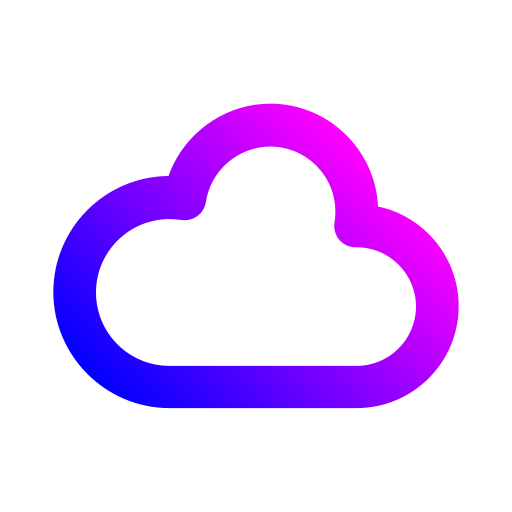 nuvola Generic gradient outline icona