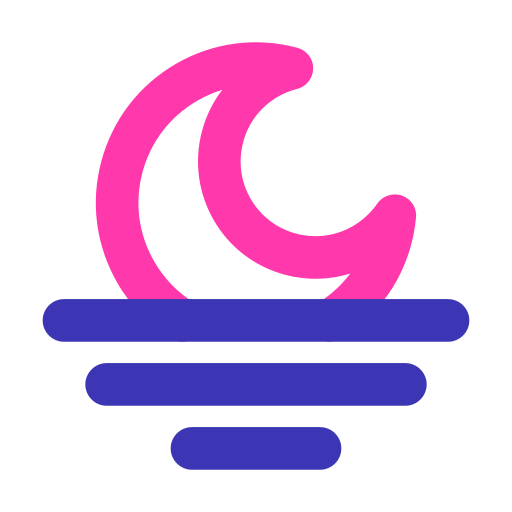 luna creciente Generic color outline icono