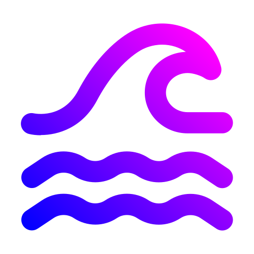 海の波 Generic gradient outline icon