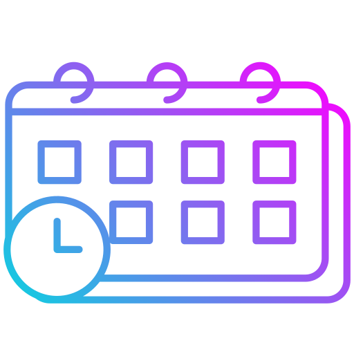 calendário Generic gradient outline Ícone