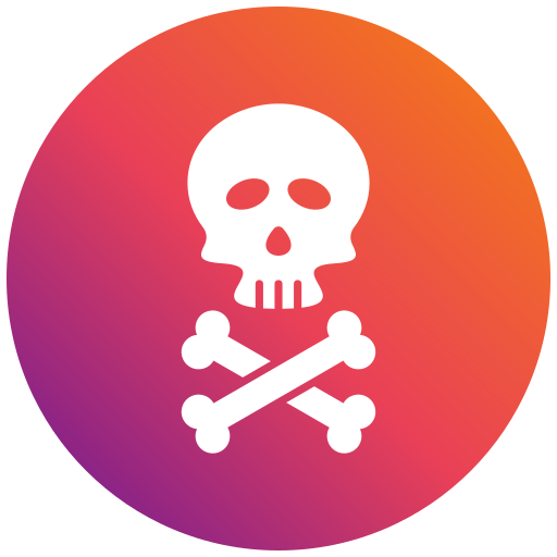 Skull and bones Generic gradient fill icon