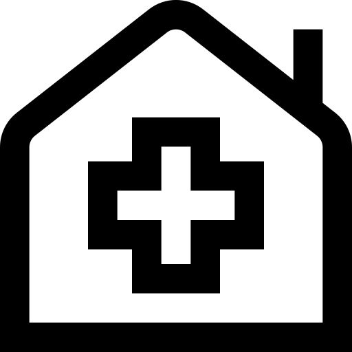 家の煙突の医療 Generic black outline icon