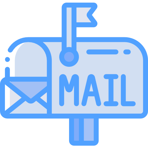 Mailbox Basic Miscellany Blue icon