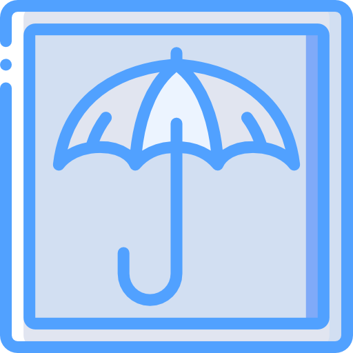 Umbrella Basic Miscellany Blue icon