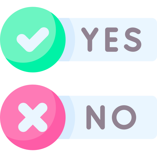 Yes no Special Flat icon