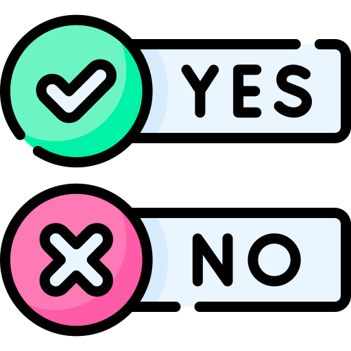 Yes no Special Lineal color icon