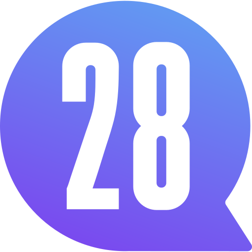 Twenty eight Generic gradient fill icon