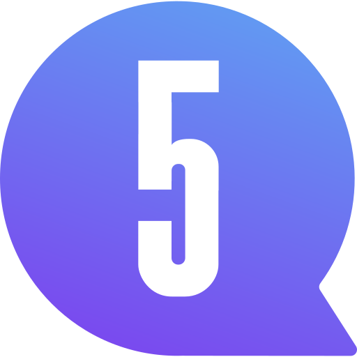 vijf Generic gradient fill icoon