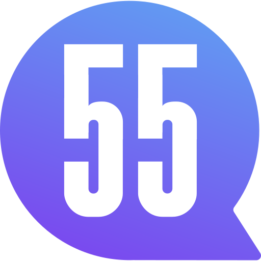 cincuenta y cinco Generic gradient fill icono