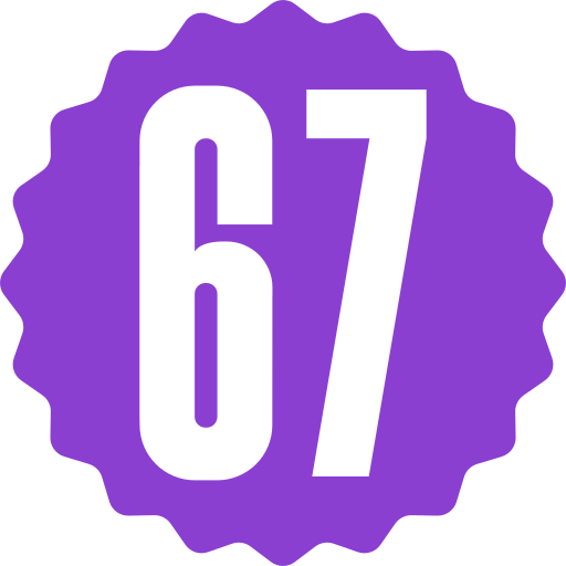 sześćdziesiąt siedem Generic color fill ikona