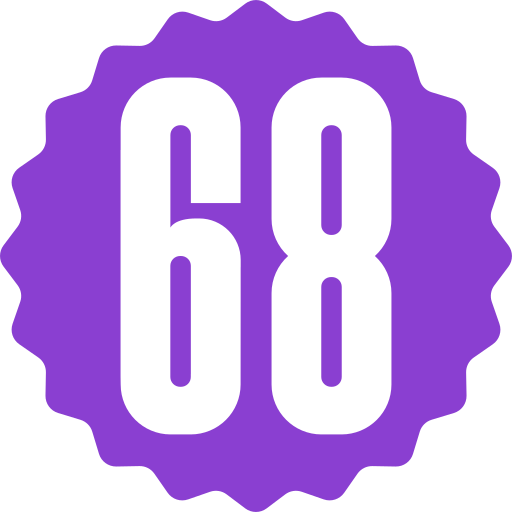 sześćdziesiąt osiem Generic color fill ikona