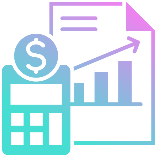 Financial statements Generic gradient fill icon