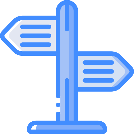 Signpost Basic Miscellany Blue icon