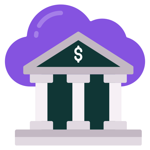 services bancaires en nuage Generic color fill Icône
