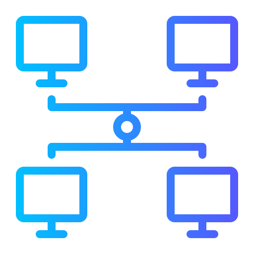Компьютерная сеть Generic gradient outline иконка