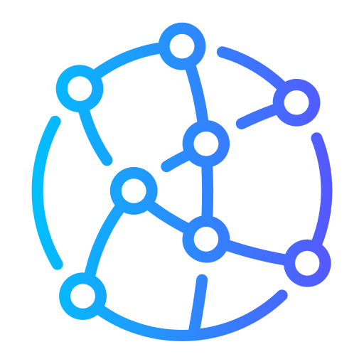 Глобальная сеть Generic gradient outline иконка