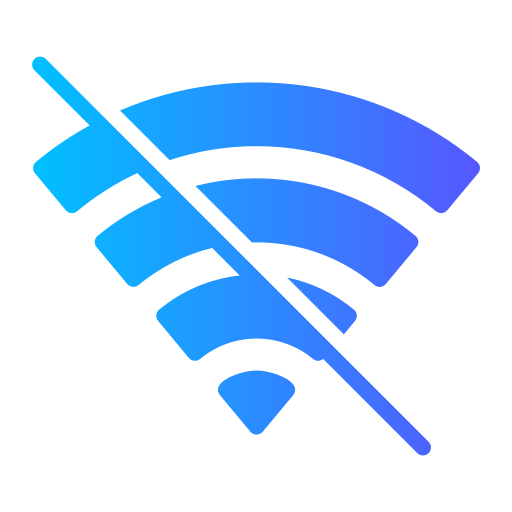 nessuna connessione wi-fi Generic gradient fill icona