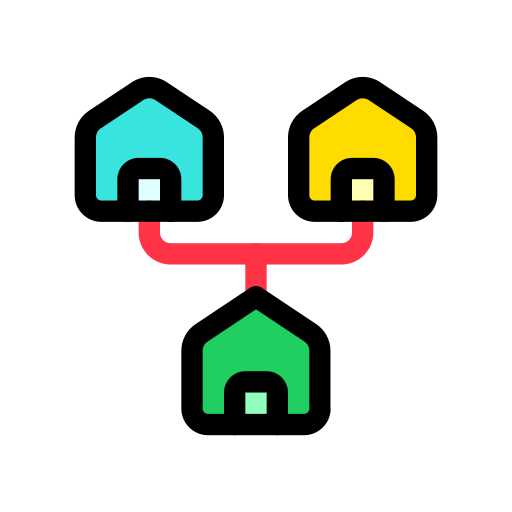rete di casa Generic color lineal-color icona